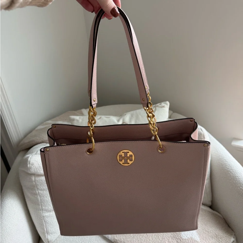 Tory Burch Blush Tote with Gold Chain